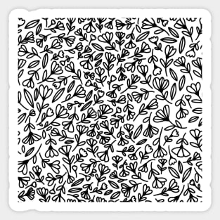 Line Art Flower Pattern Sticker